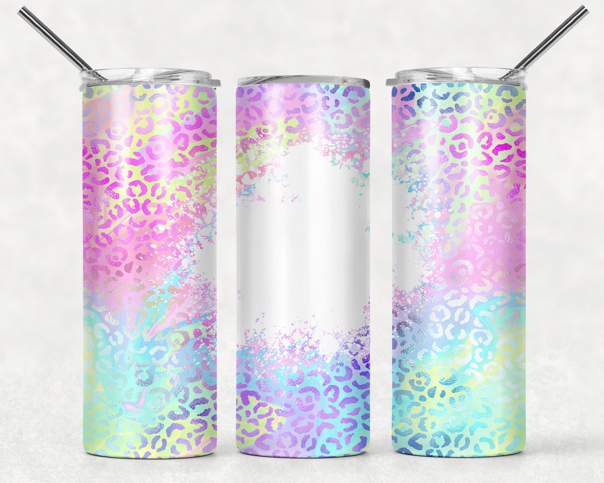 Pastel Leopard Print Tumbler