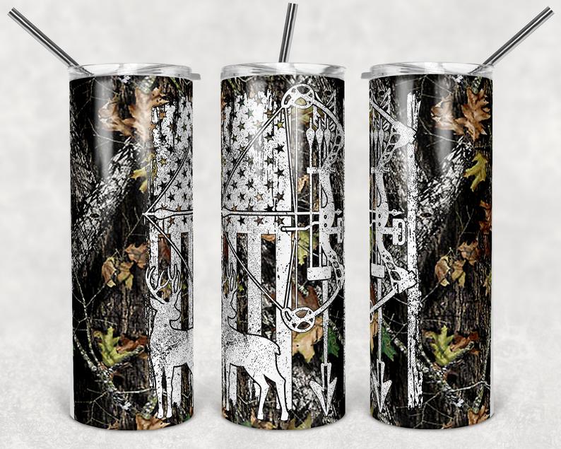 Camo with White Tumbler