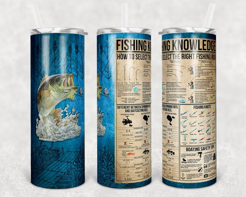 Blue Fishing Knowledge Tumbler